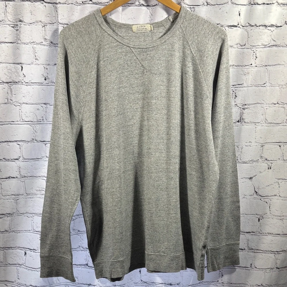 J. Crew Men's Heather Gray Crewneck Sweater